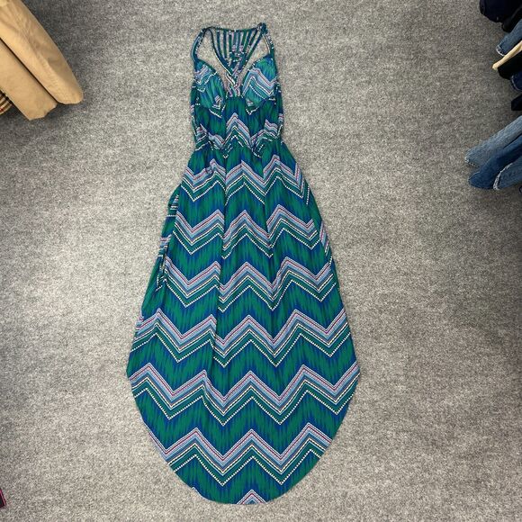 Candies Maxi Romper Womens S Small Wavelength High Low Cape Strapy Back Shorts - Picture 4 of 16